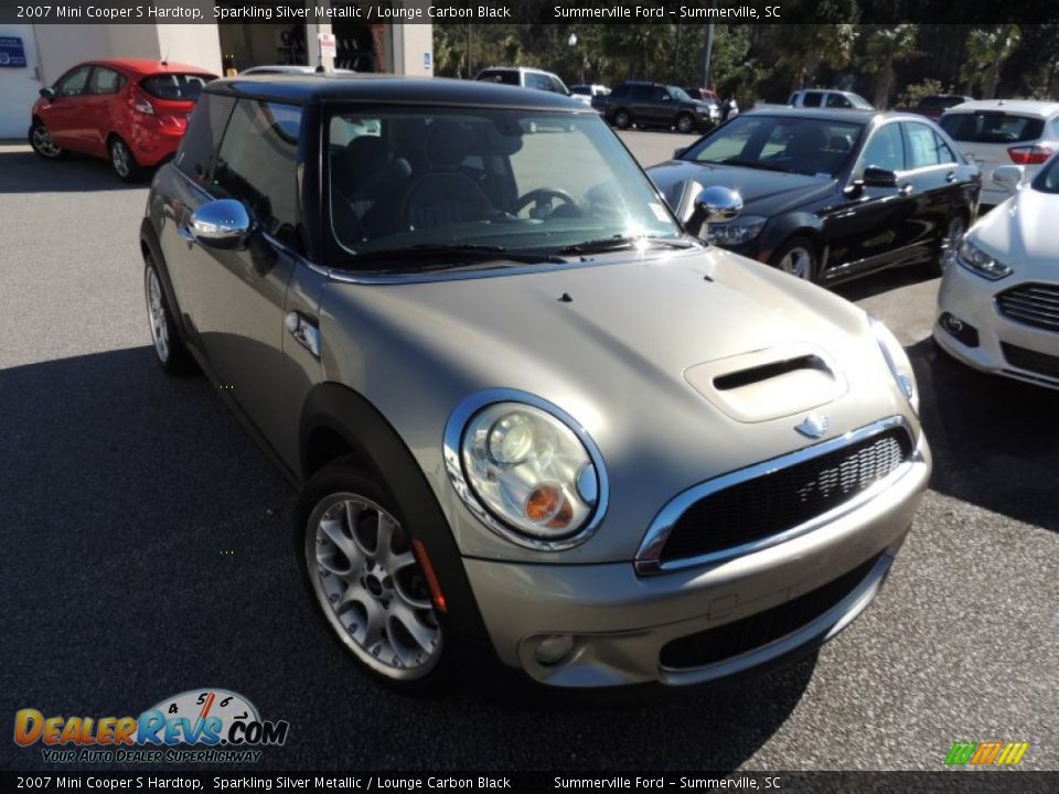 2007 Mini Cooper S Hardtop Sparkling Silver Metallic / Lounge Carbon Black Photo #1