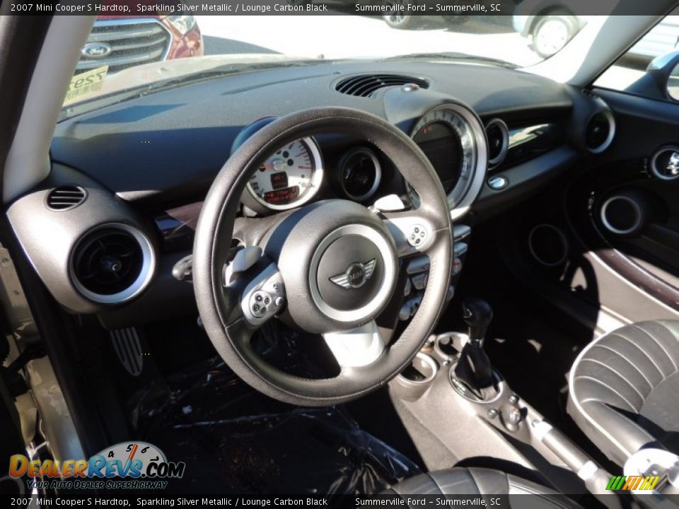 2007 Mini Cooper S Hardtop Sparkling Silver Metallic / Lounge Carbon Black Photo #3