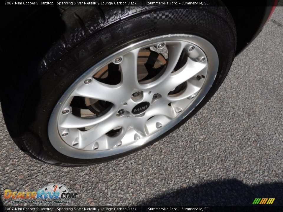 2007 Mini Cooper S Hardtop Sparkling Silver Metallic / Lounge Carbon Black Photo #12