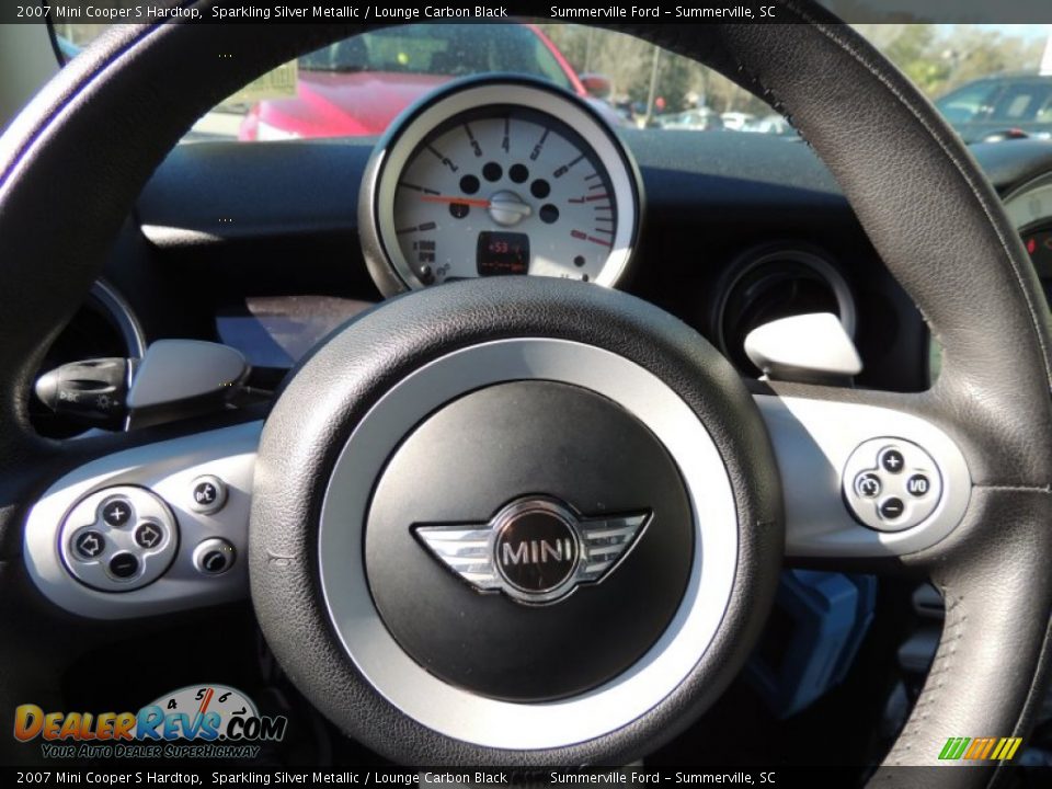 2007 Mini Cooper S Hardtop Sparkling Silver Metallic / Lounge Carbon Black Photo #17