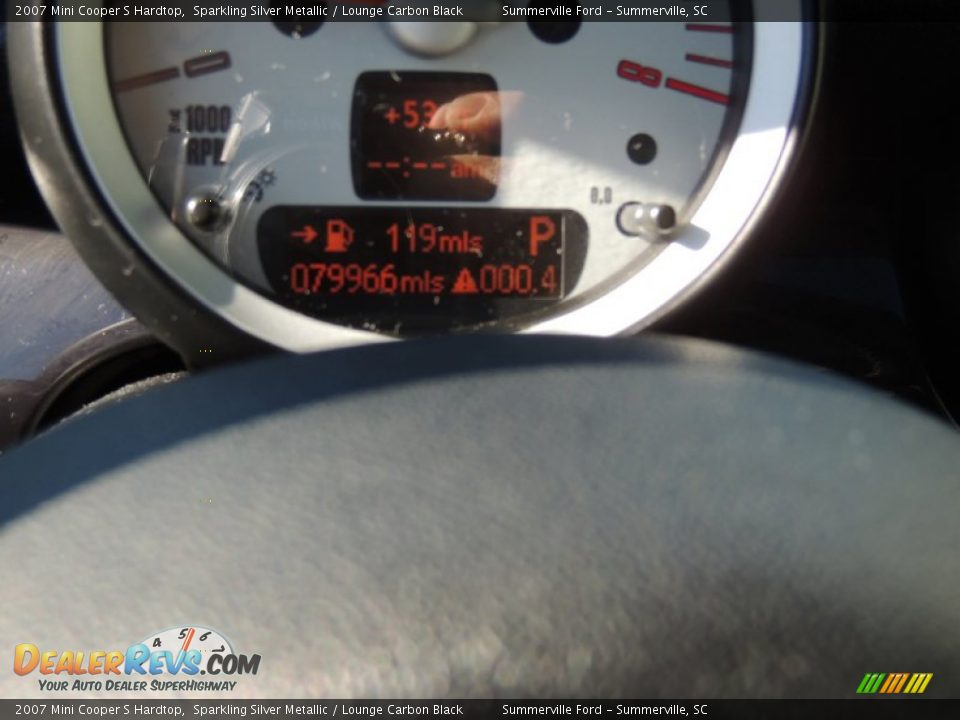 2007 Mini Cooper S Hardtop Sparkling Silver Metallic / Lounge Carbon Black Photo #18