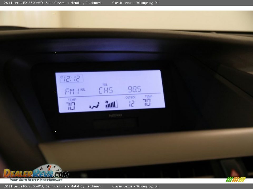 2011 Lexus RX 350 AWD Satin Cashmere Metallic / Parchment Photo #14