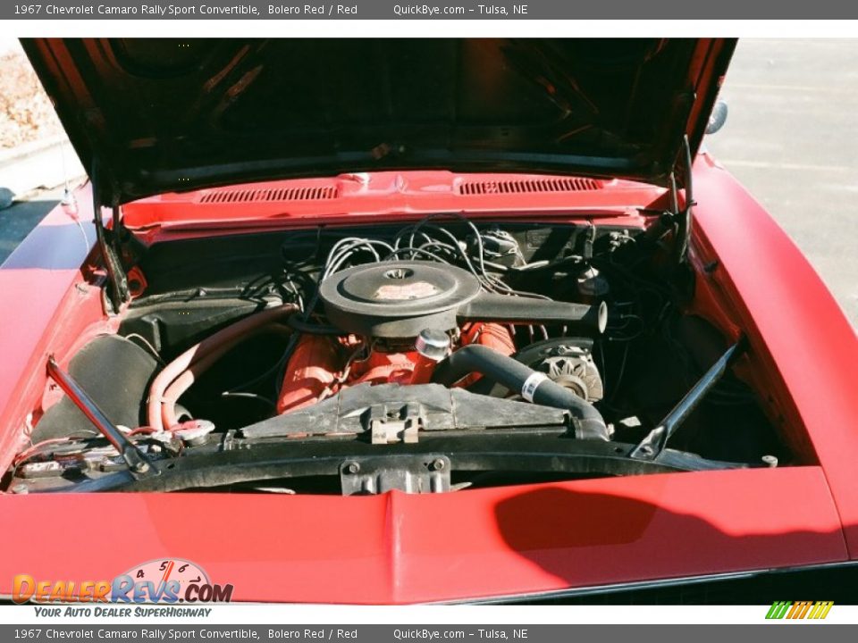 1967 Chevrolet Camaro Rally Sport Convertible Bolero Red / Red Photo #12