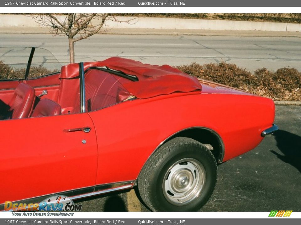 1967 Chevrolet Camaro Rally Sport Convertible Bolero Red / Red Photo #16