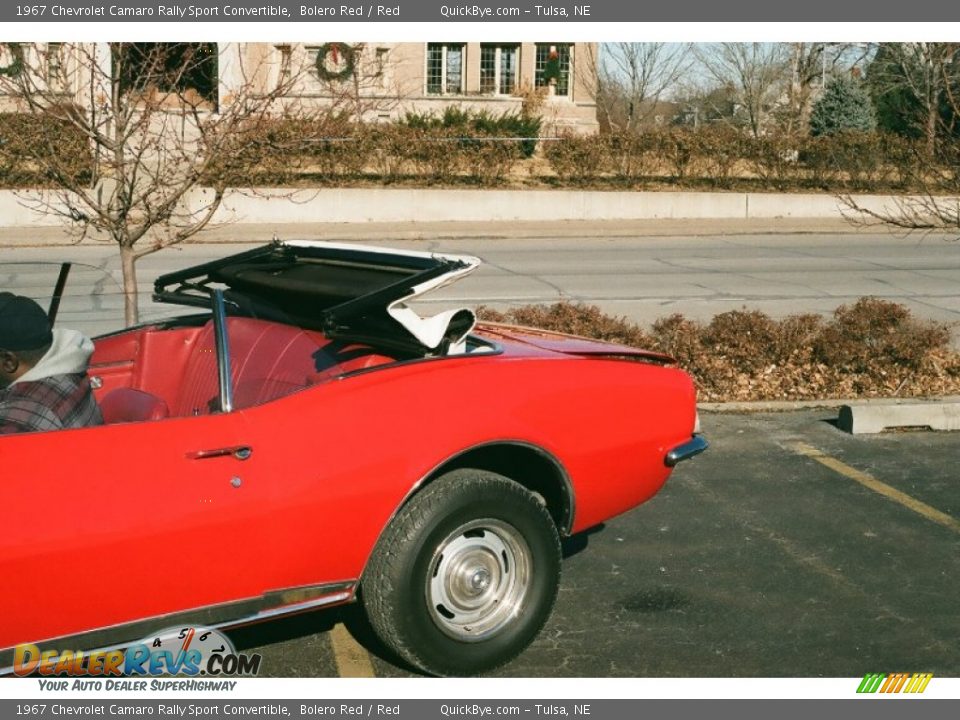 1967 Chevrolet Camaro Rally Sport Convertible Bolero Red / Red Photo #17