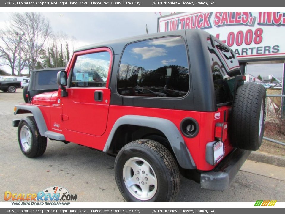 2006 Jeep Wrangler Sport 4x4 Right Hand Drive Flame Red / Dark Slate Gray Photo #5
