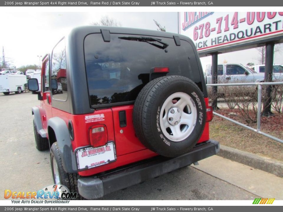 2006 Jeep Wrangler Sport 4x4 Right Hand Drive Flame Red / Dark Slate Gray Photo #6