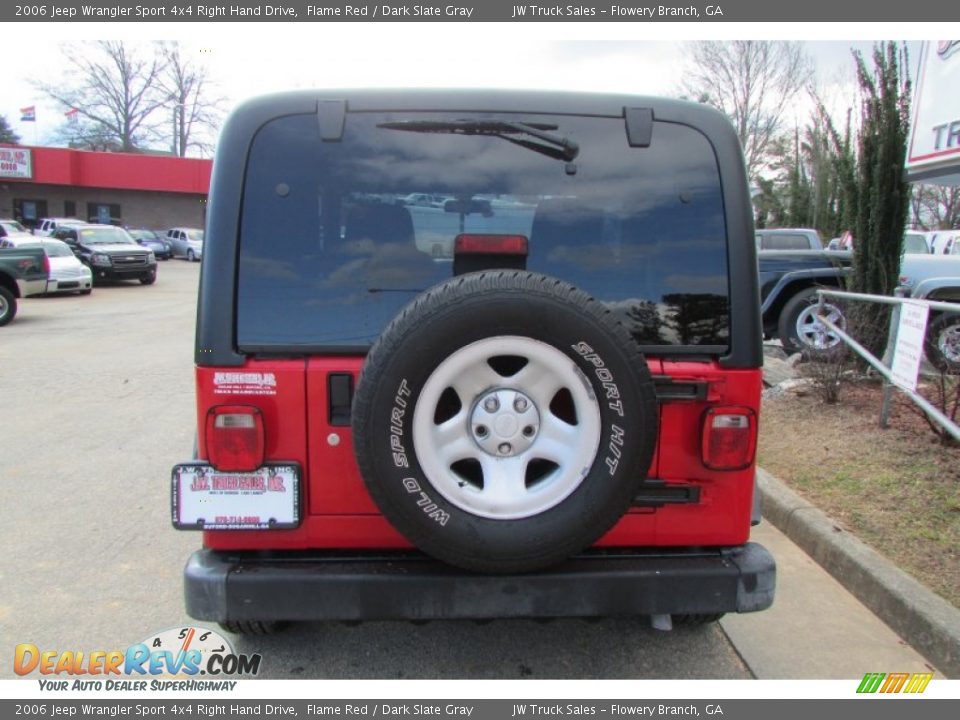2006 Jeep Wrangler Sport 4x4 Right Hand Drive Flame Red / Dark Slate Gray Photo #7