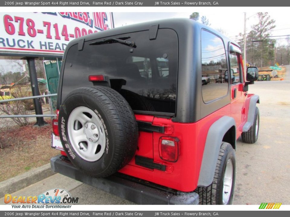 2006 Jeep Wrangler Sport 4x4 Right Hand Drive Flame Red / Dark Slate Gray Photo #8