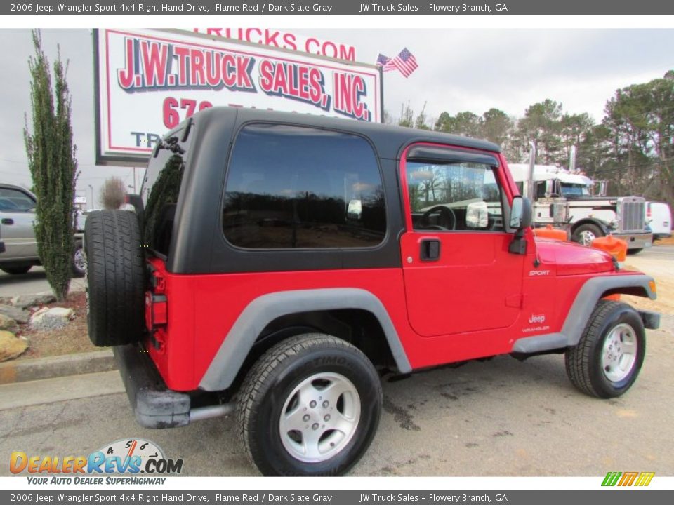 2006 Jeep Wrangler Sport 4x4 Right Hand Drive Flame Red / Dark Slate Gray Photo #9
