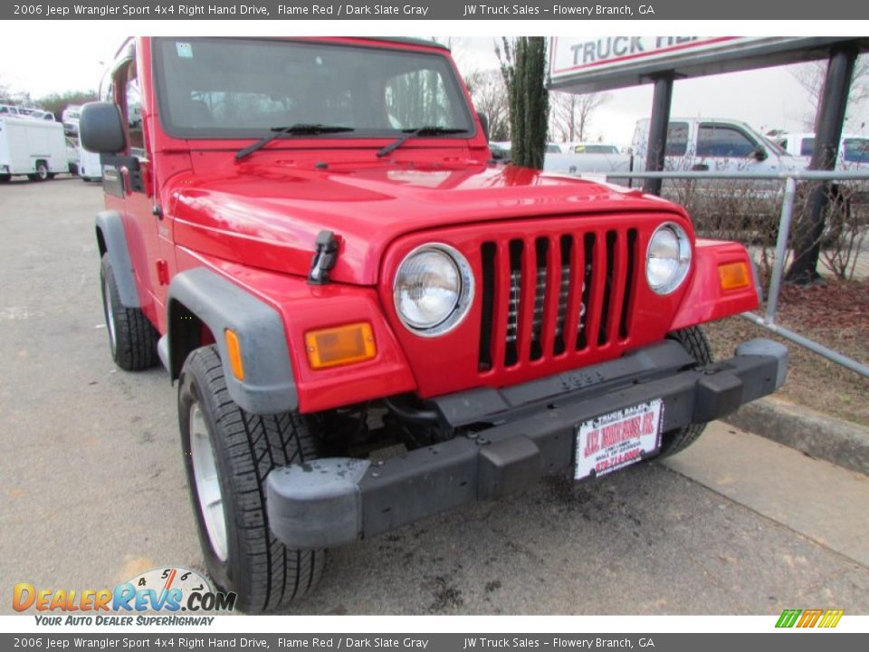 2006 Jeep Wrangler Sport 4x4 Right Hand Drive Flame Red / Dark Slate Gray Photo #12