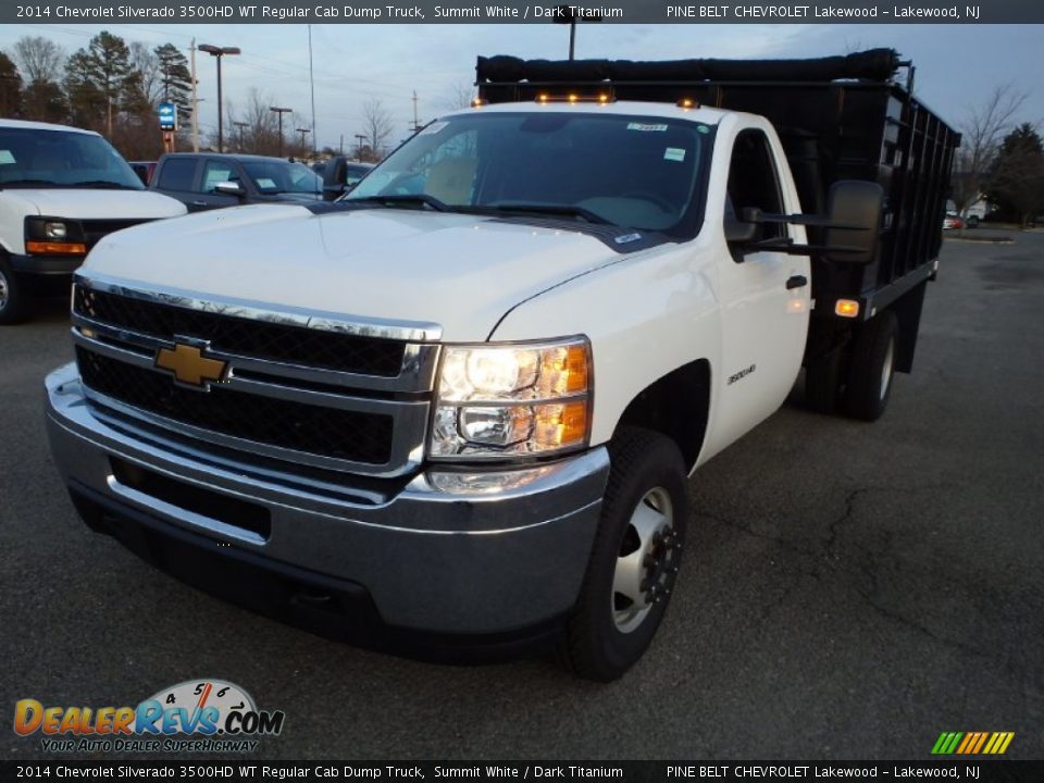 2014 Chevrolet Silverado 3500HD WT Regular Cab Dump Truck Summit White / Dark Titanium Photo #1