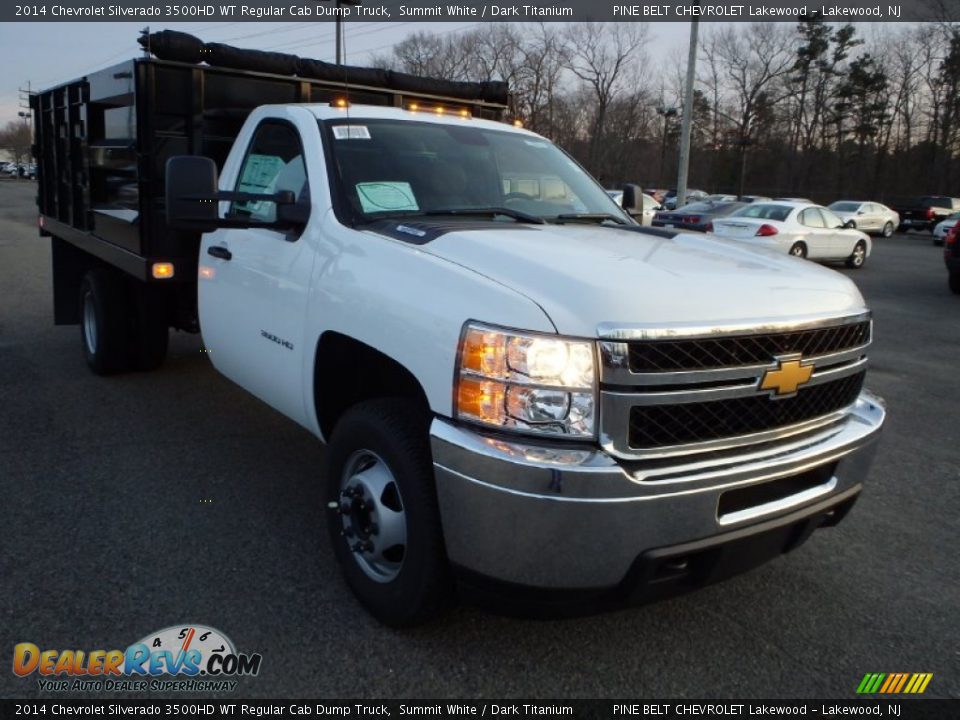 2014 Chevrolet Silverado 3500HD WT Regular Cab Dump Truck Summit White / Dark Titanium Photo #3