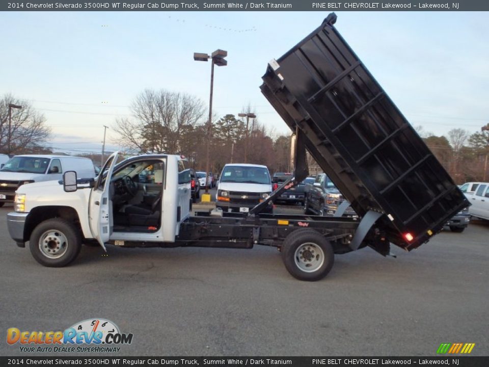 2014 Chevrolet Silverado 3500HD WT Regular Cab Dump Truck Summit White / Dark Titanium Photo #8