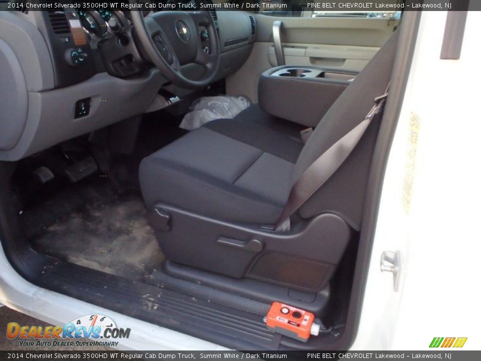 2014 Chevrolet Silverado 3500HD WT Regular Cab Dump Truck Summit White / Dark Titanium Photo #15