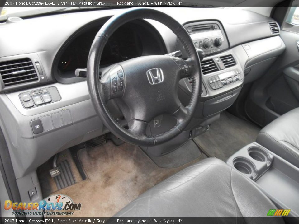 2007 Honda Odyssey EX-L Silver Pearl Metallic / Gray Photo #9
