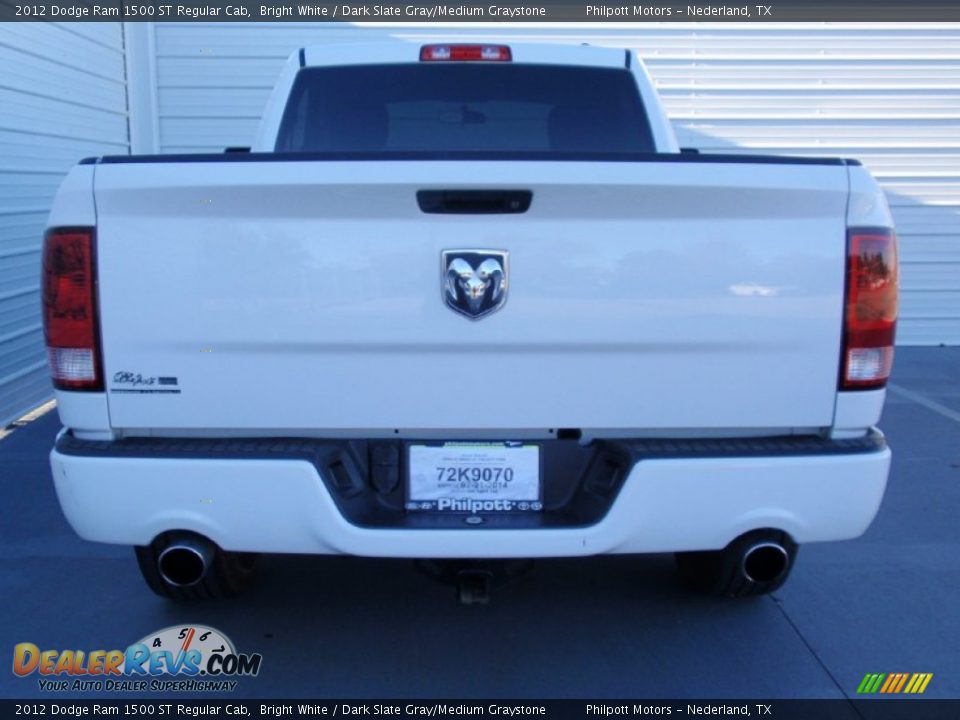 2012 Dodge Ram 1500 ST Regular Cab Bright White / Dark Slate Gray/Medium Graystone Photo #4