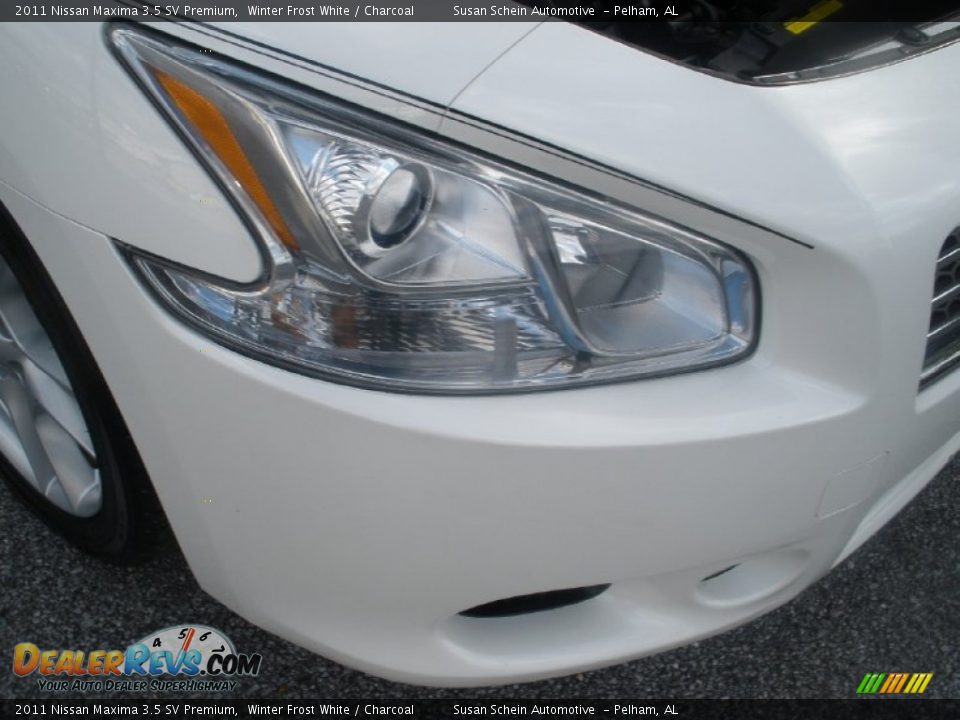 2011 Nissan Maxima 3.5 SV Premium Winter Frost White / Charcoal Photo #12