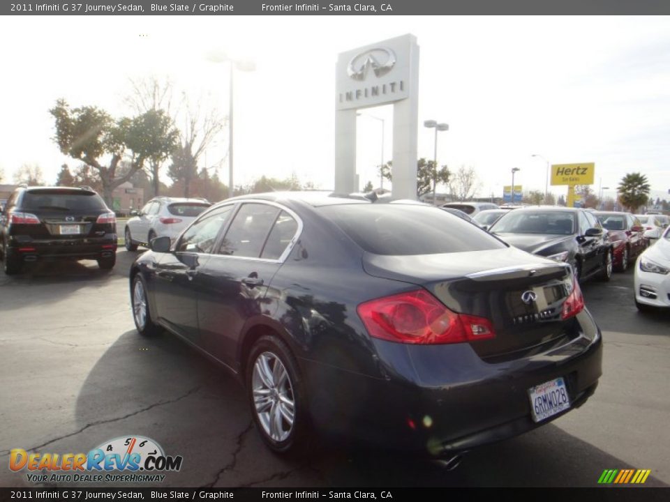 2011 Infiniti G 37 Journey Sedan Blue Slate / Graphite Photo #6