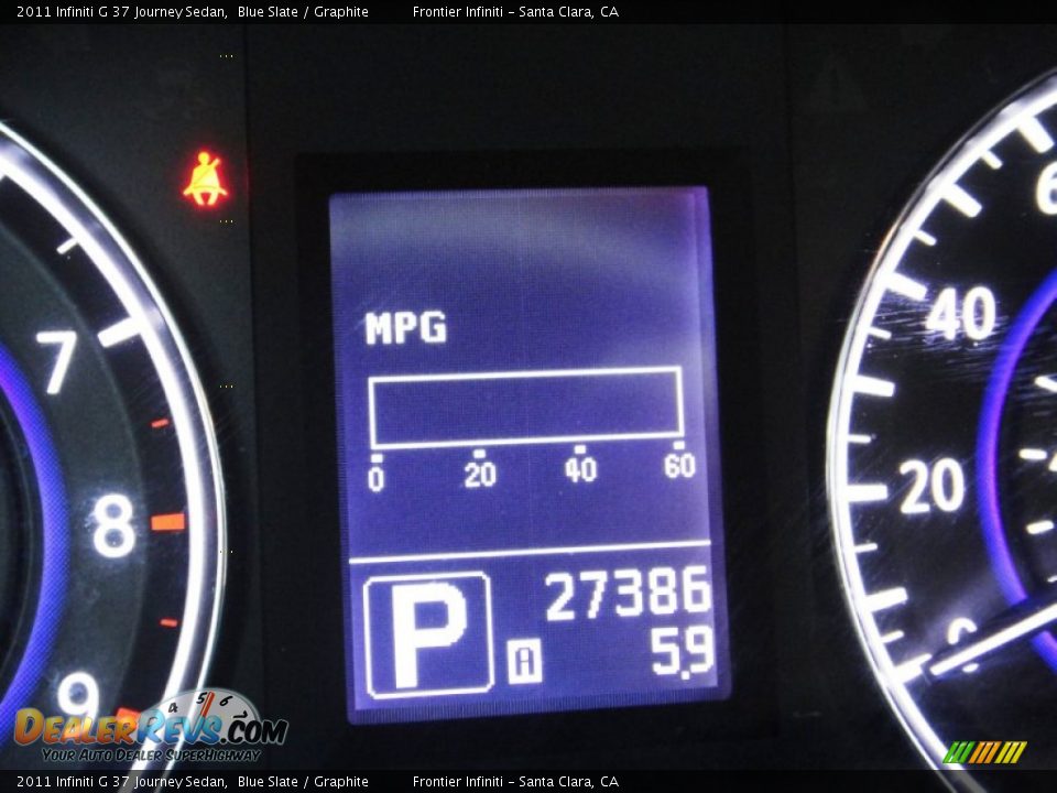 2011 Infiniti G 37 Journey Sedan Blue Slate / Graphite Photo #7