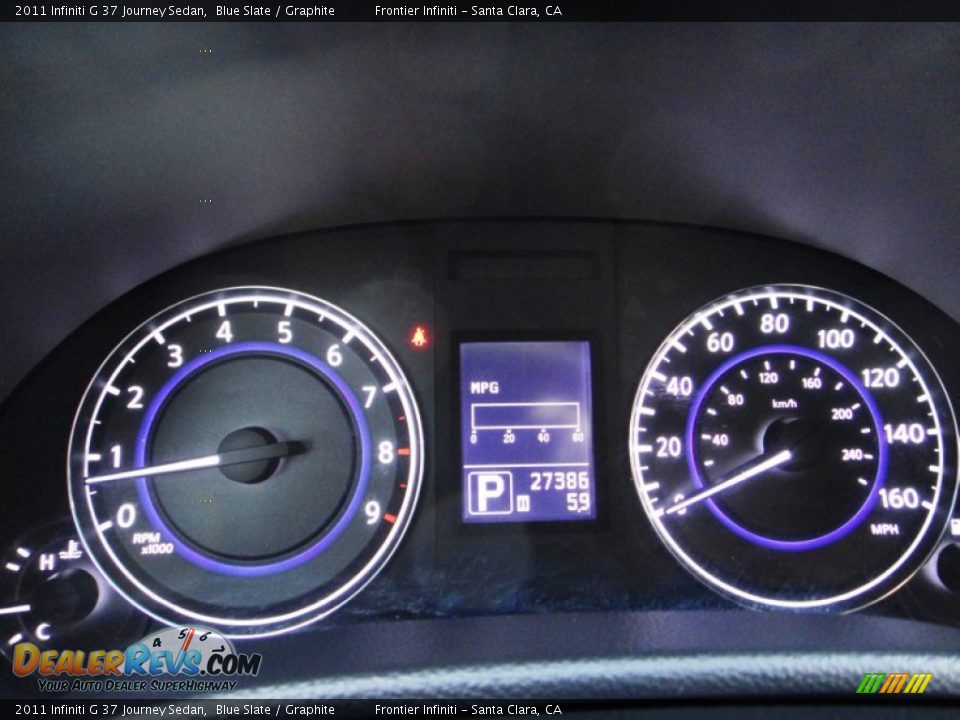 2011 Infiniti G 37 Journey Sedan Blue Slate / Graphite Photo #8