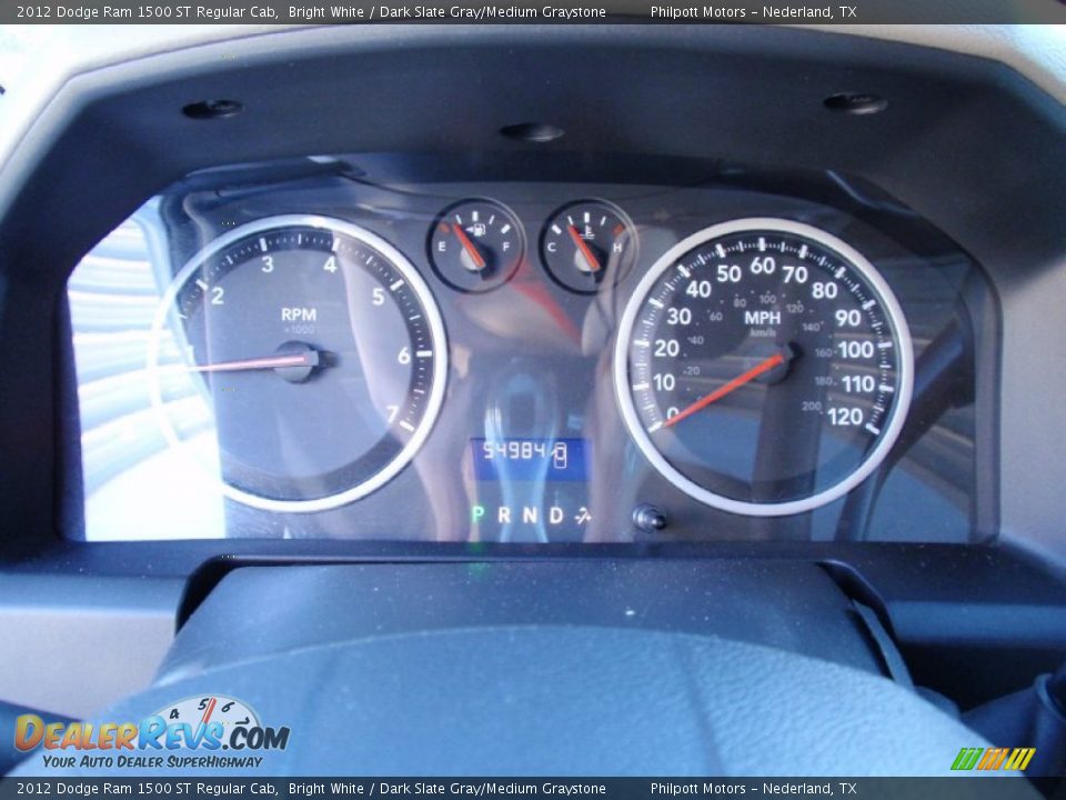 2012 Dodge Ram 1500 ST Regular Cab Bright White / Dark Slate Gray/Medium Graystone Photo #35