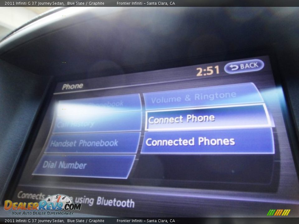 2011 Infiniti G 37 Journey Sedan Blue Slate / Graphite Photo #10