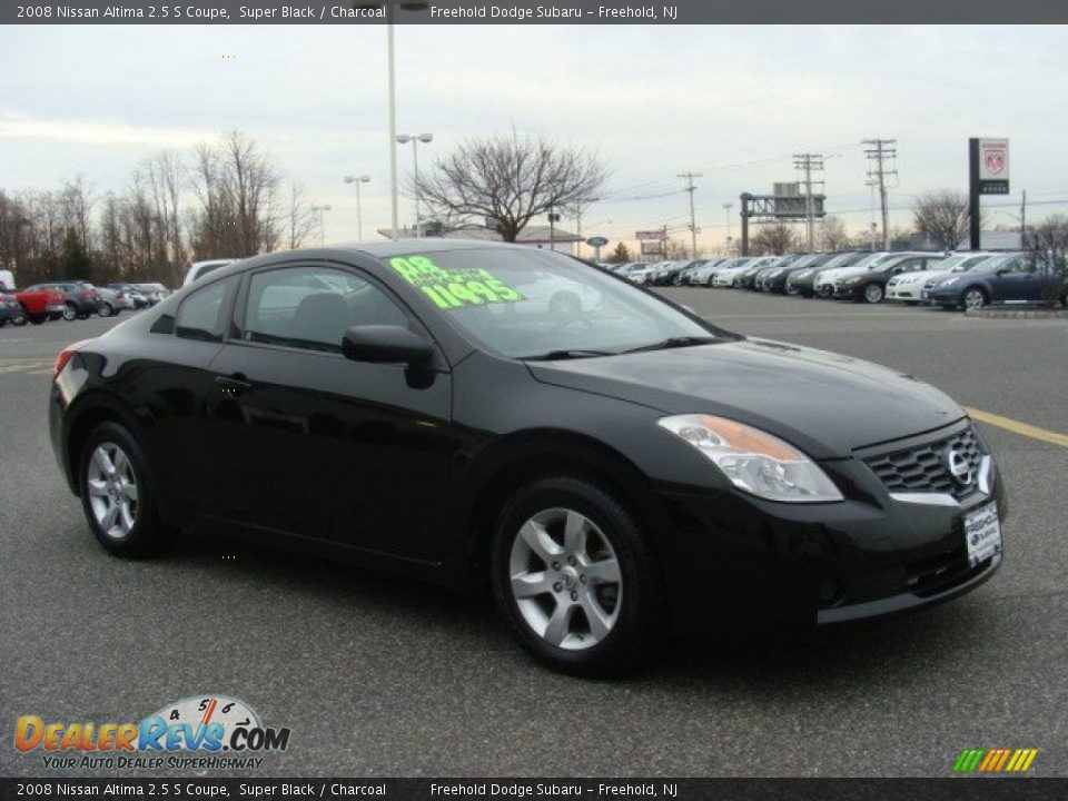 2008 Nissan Altima 2.5 S Coupe Super Black / Charcoal Photo #3
