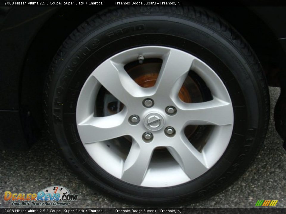 2008 Nissan Altima 2.5 S Coupe Super Black / Charcoal Photo #9