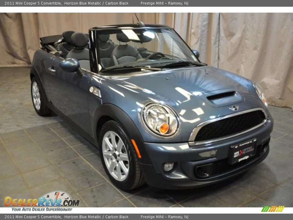 2011 Mini Cooper S Convertible Horizon Blue Metallic / Carbon Black Photo #4