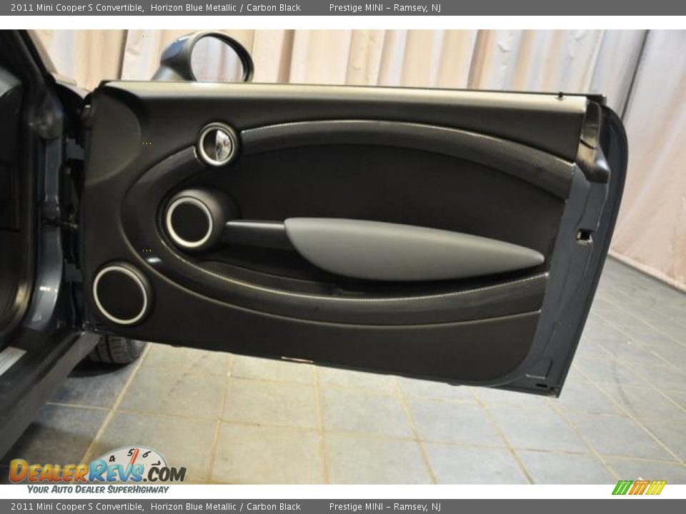 2011 Mini Cooper S Convertible Horizon Blue Metallic / Carbon Black Photo #7