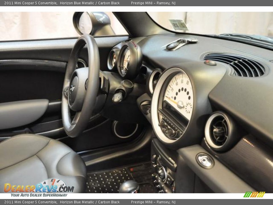 2011 Mini Cooper S Convertible Horizon Blue Metallic / Carbon Black Photo #11
