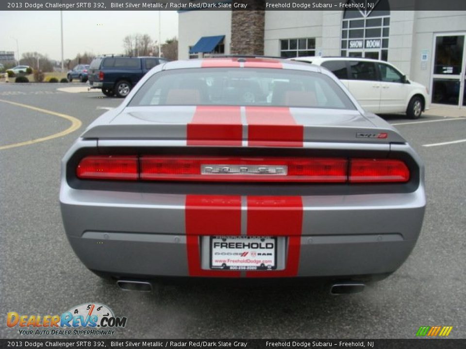 2013 Dodge Challenger SRT8 392 Billet Silver Metallic / Radar Red/Dark Slate Gray Photo #5