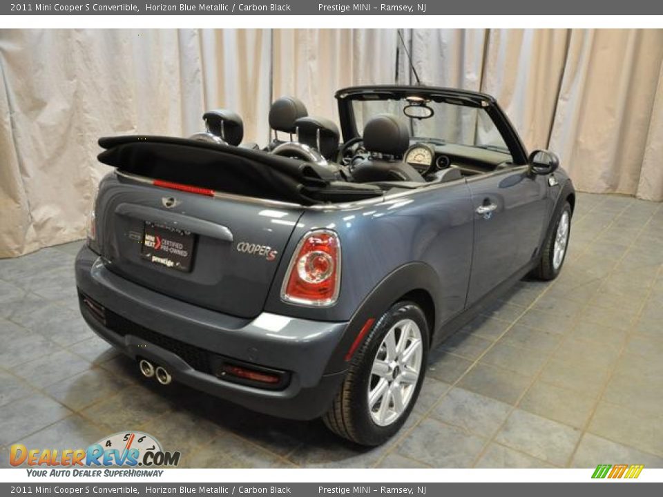 2011 Mini Cooper S Convertible Horizon Blue Metallic / Carbon Black Photo #13