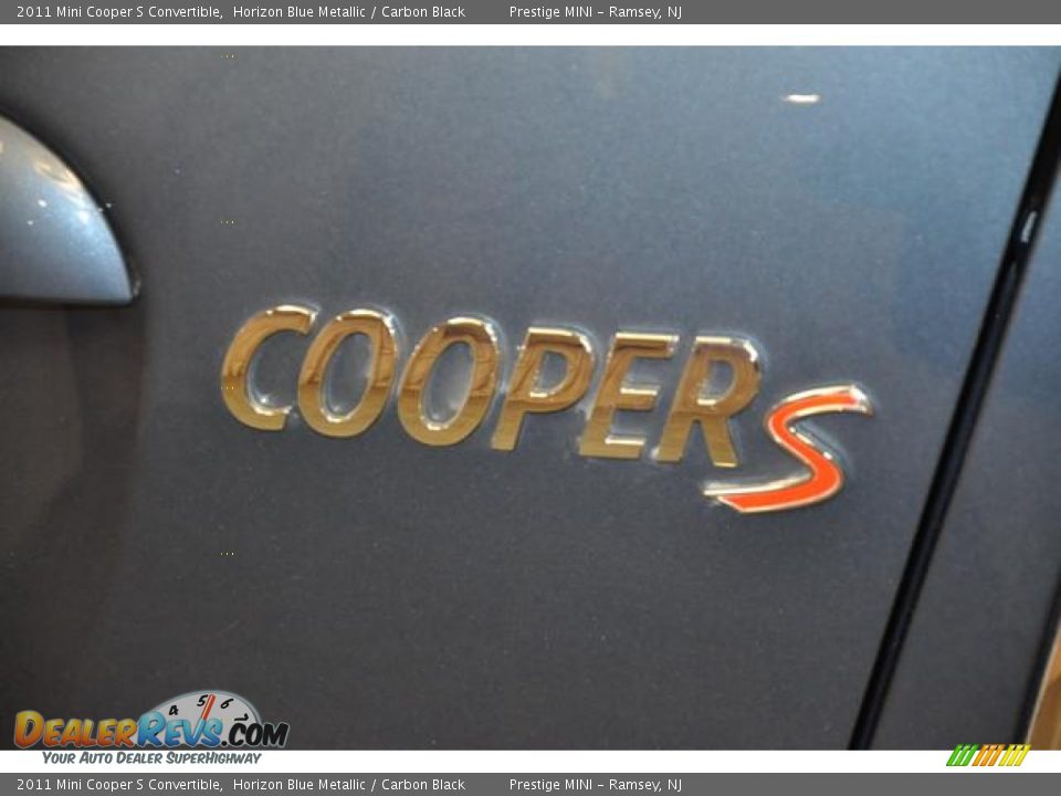2011 Mini Cooper S Convertible Horizon Blue Metallic / Carbon Black Photo #15