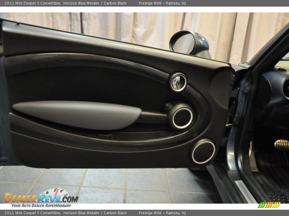 2011 Mini Cooper S Convertible Horizon Blue Metallic / Carbon Black Photo #18