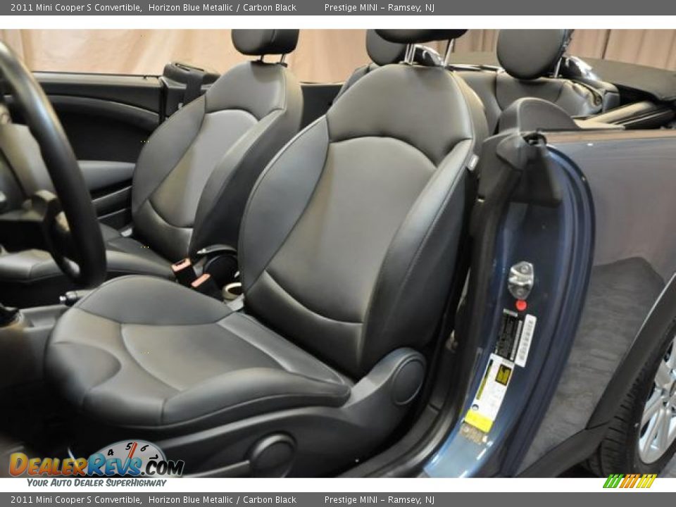 2011 Mini Cooper S Convertible Horizon Blue Metallic / Carbon Black Photo #19