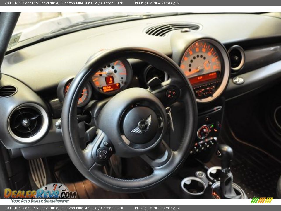 2011 Mini Cooper S Convertible Horizon Blue Metallic / Carbon Black Photo #23