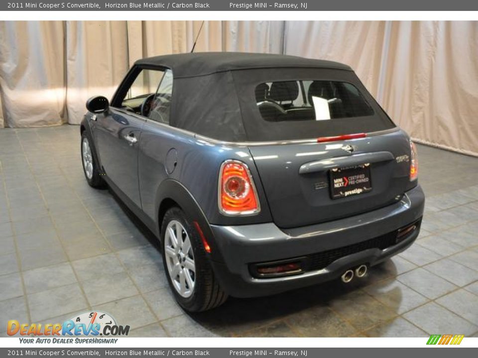 2011 Mini Cooper S Convertible Horizon Blue Metallic / Carbon Black Photo #24