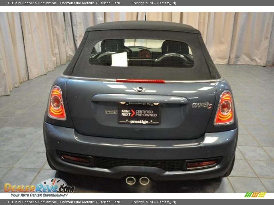 2011 Mini Cooper S Convertible Horizon Blue Metallic / Carbon Black Photo #25