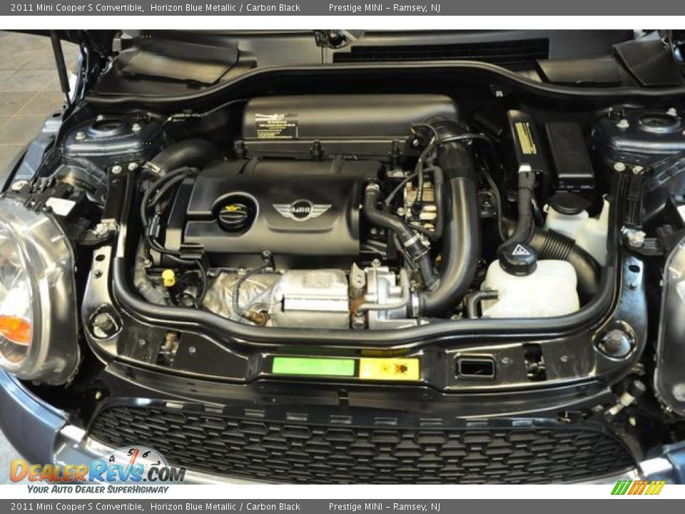 2011 Mini Cooper S Convertible Horizon Blue Metallic / Carbon Black Photo #26