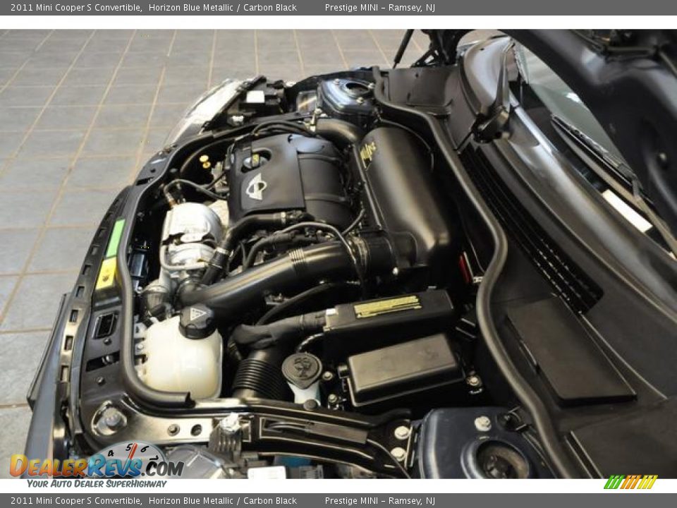 2011 Mini Cooper S Convertible Horizon Blue Metallic / Carbon Black Photo #27