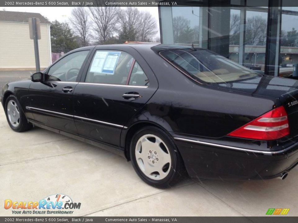 2002 Mercedes-Benz S 600 Sedan Black / Java Photo #2