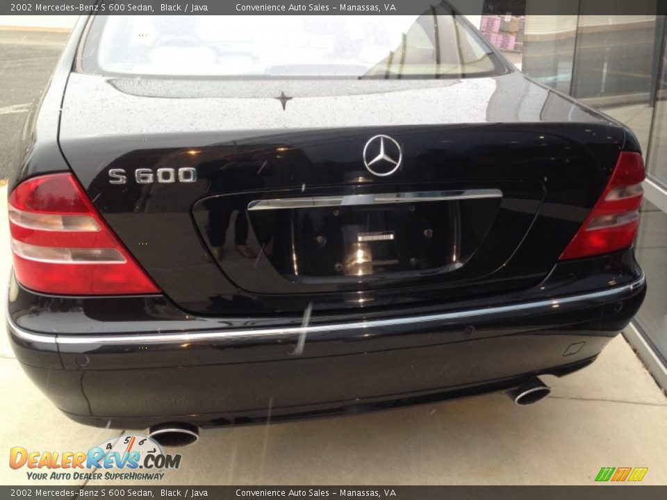 2002 Mercedes-Benz S 600 Sedan Black / Java Photo #3