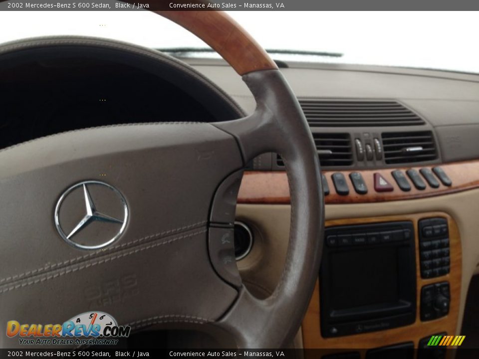 2002 Mercedes-Benz S 600 Sedan Black / Java Photo #5