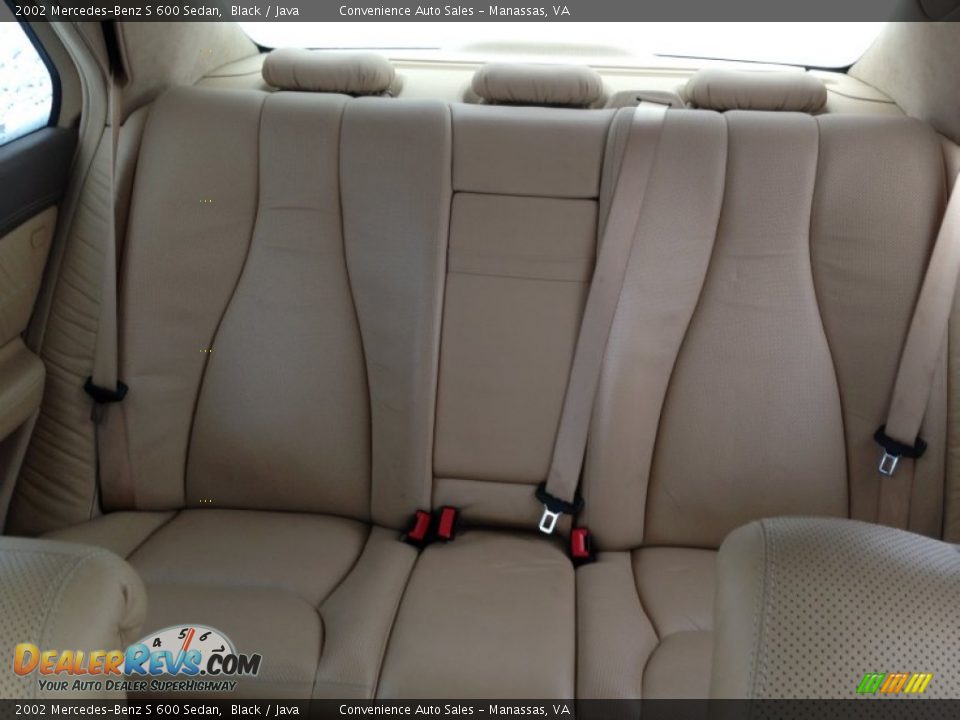 Rear Seat of 2002 Mercedes-Benz S 600 Sedan Photo #6
