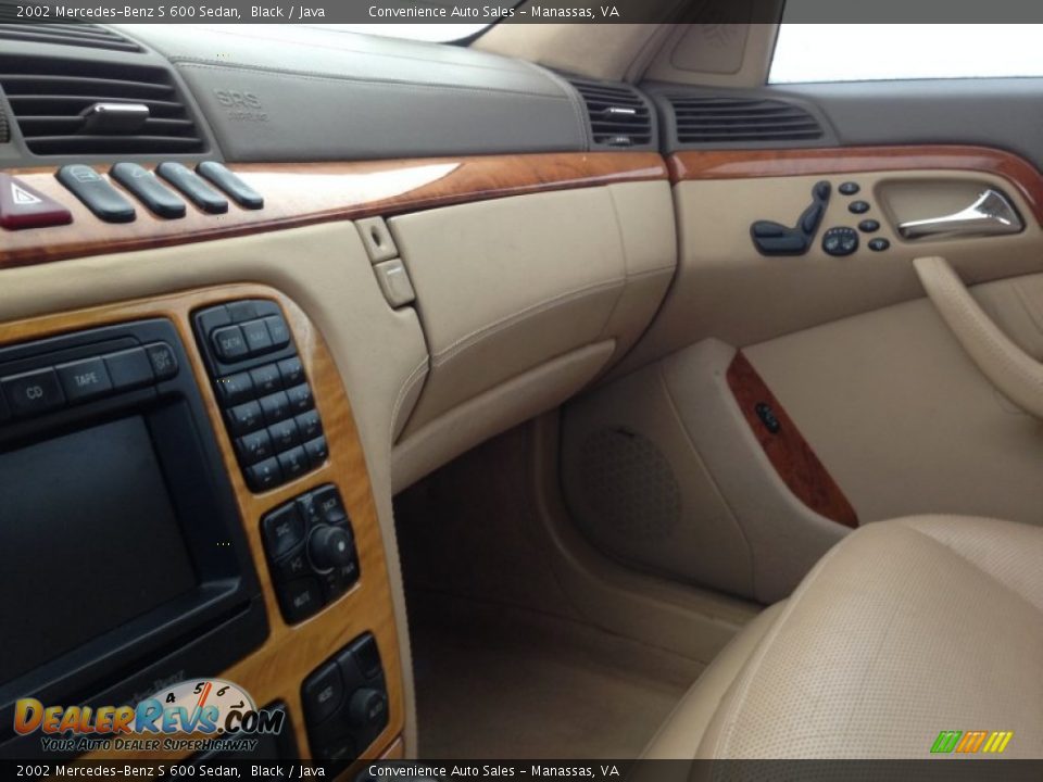 2002 Mercedes-Benz S 600 Sedan Black / Java Photo #7