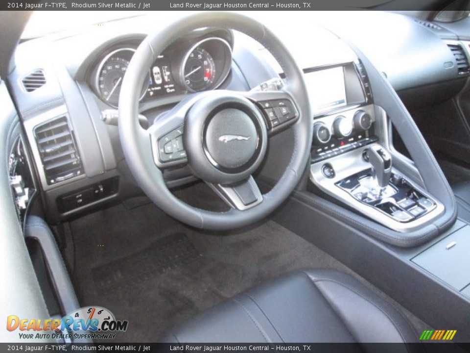 2014 Jaguar F-TYPE Rhodium Silver Metallic / Jet Photo #10