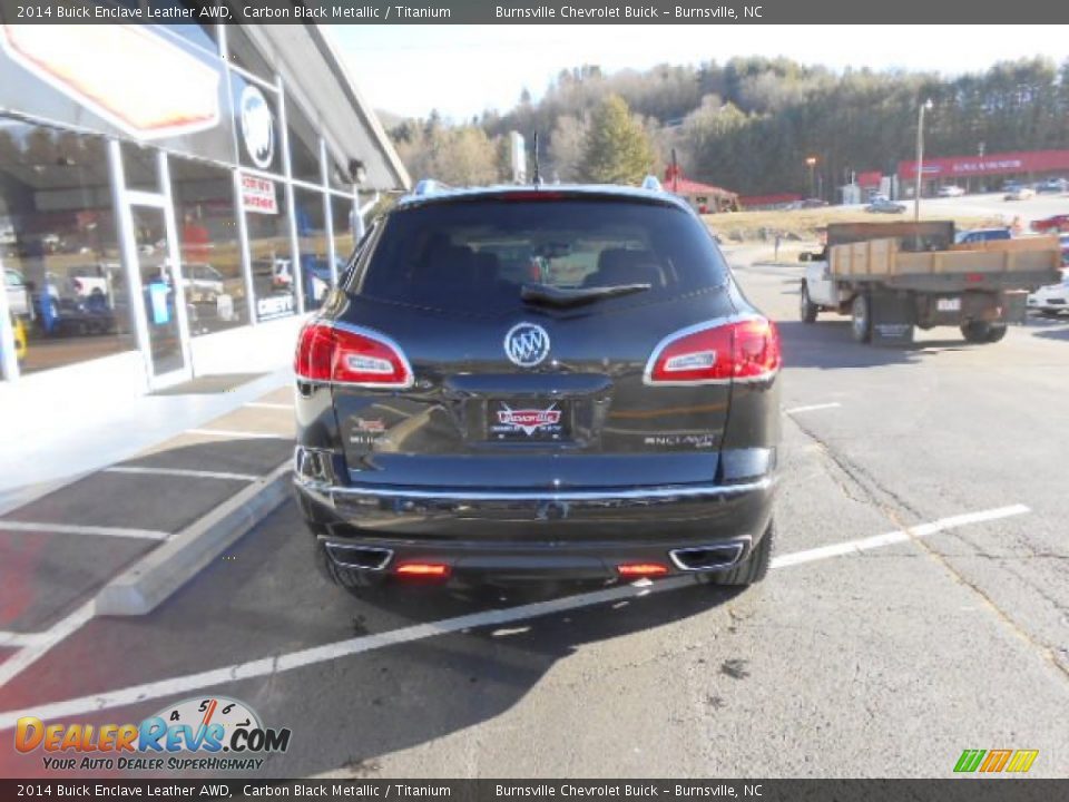 2014 Buick Enclave Leather AWD Carbon Black Metallic / Titanium Photo #7