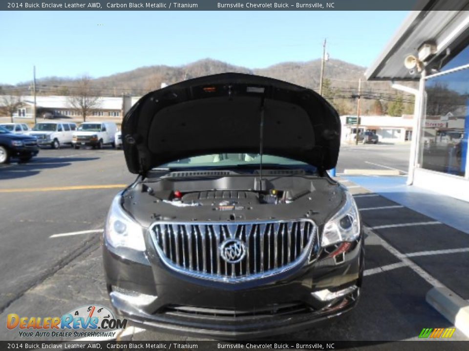 2014 Buick Enclave Leather AWD Carbon Black Metallic / Titanium Photo #23